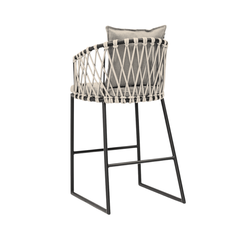 Terezza Dış Mekan Örgülü Bar Sandalyesi