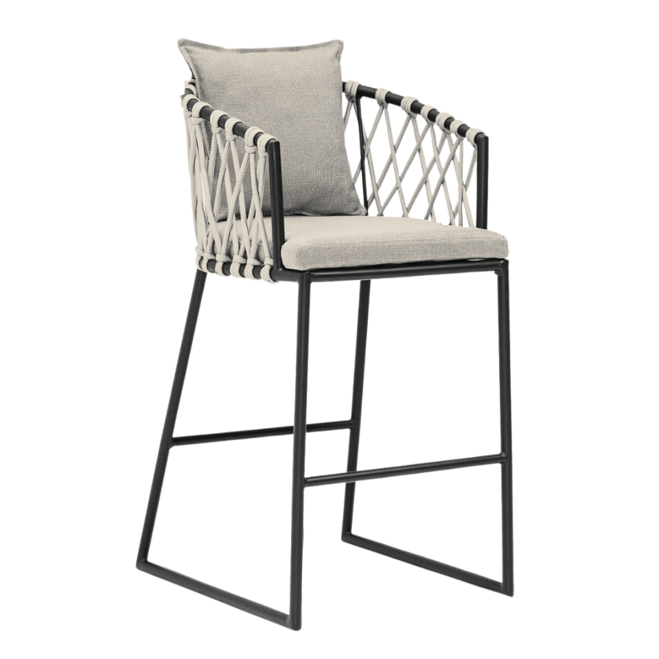 Terezza Dış Mekan Örgülü Bar Sandalyesi