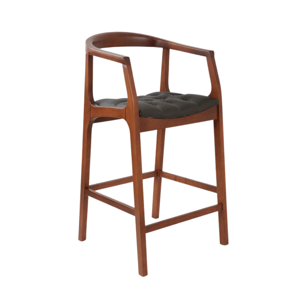 Hazzy Ahşap Bar Sandalyesi